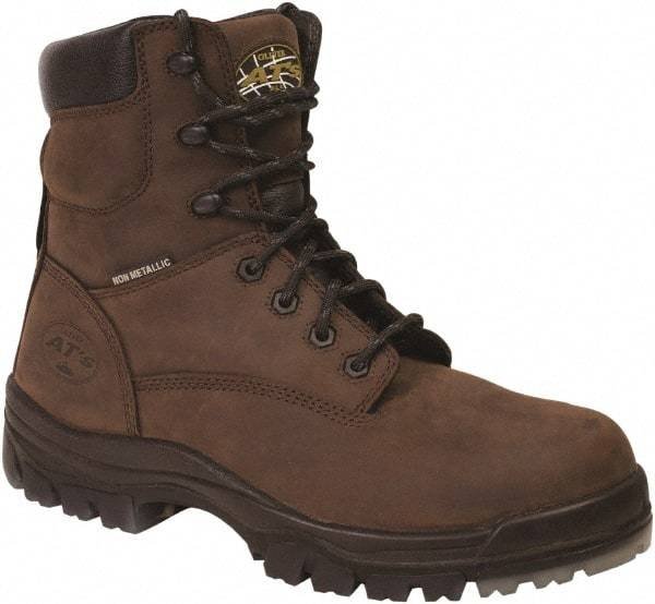 OLIVER - Men's Size 14 Wide Width Composite Work Boot - Brown, Leather Upper, Rubber Outsole, 6" High, Lace-Up - Americas Industrial Supply