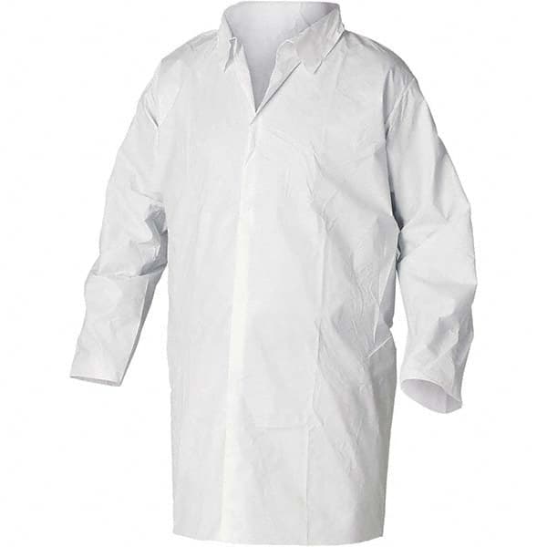 KleenGuard - Pack of (30) Size M White Lab Coat - Americas Industrial Supply