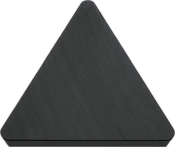 Kyocera - TPG222 Grade PT600M Ceramic Turning Insert - Al2O3/TiC (Megacoat) Finish, 60° Triangle, 1/4" Inscr Circle, 1/8" Thick, 1/32" Corner Radius - Americas Industrial Supply