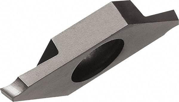 Kyocera - TKF S KW10 Grade, 0.0394" Cutting Width, Carbide Cutoff Insert - 16° Right Hand Lead Angle, 0.0012" Cnr Rad, WC/Co Coated - Americas Industrial Supply