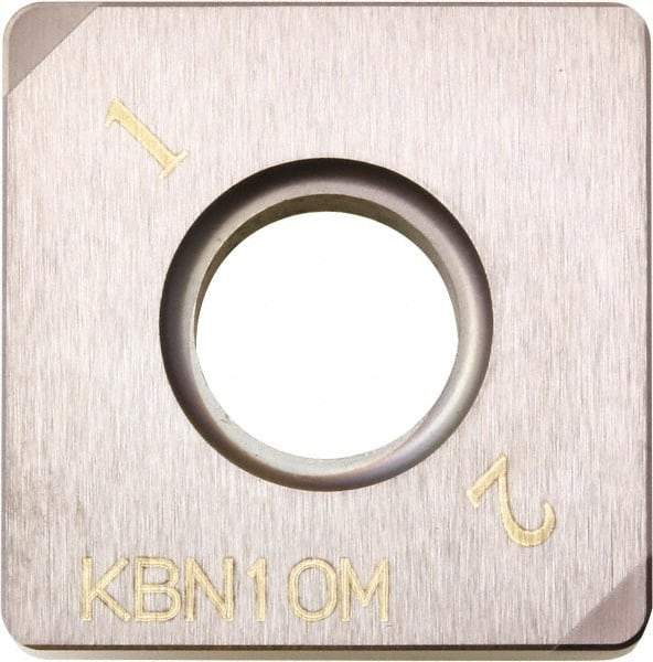 Kyocera - SNGA431 Grade KBN05M CBN Turning Insert - Megacoat Finish, 90° Square, 1/2" Inscr Circle, 3/16" Thick, 1/64" Corner Radius - Americas Industrial Supply