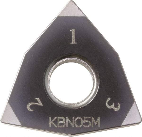 Kyocera - WNGA432 Grade KBN35M CBN Turning Insert - Megacoat Finish, 80° Trigon, 1/2" Inscr Circle, 3/16" Thick, 1/32" Corner Radius - Americas Industrial Supply