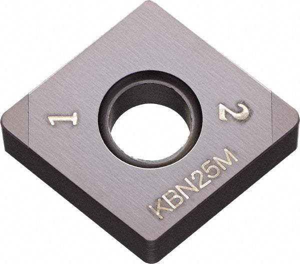 Kyocera - CNGA431 Grade KBN35M CBN Turning Insert - Megacoat Finish, 80° Diamond, 1/2" Inscr Circle, 3/16" Thick, 1/64" Corner Radius - Americas Industrial Supply