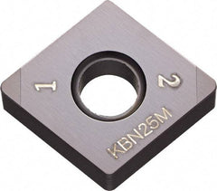 Kyocera - CNGA431 Grade KBN35M CBN Turning Insert - Megacoat Finish, 80° Diamond, 1/2" Inscr Circle, 3/16" Thick, 1/64" Corner Radius - Americas Industrial Supply