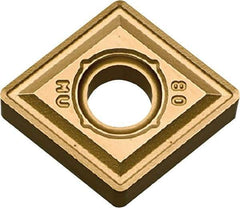 Kyocera - CNMG543 MU Grade CA6525 Carbide Turning Insert - TiCN/Al2O3/TiN Finish, 80° Diamond, 5/8" Inscr Circle, 1/4" Thick, 3/64" Corner Radius - Americas Industrial Supply