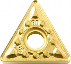 Kyocera - TNMG333 MS Grade CA6525 Carbide Turning Insert - TiCN/Al2O3/TiN Finish, 60° Triangle, 3/8" Inscr Circle, 3/16" Thick, 3/64" Corner Radius - Americas Industrial Supply