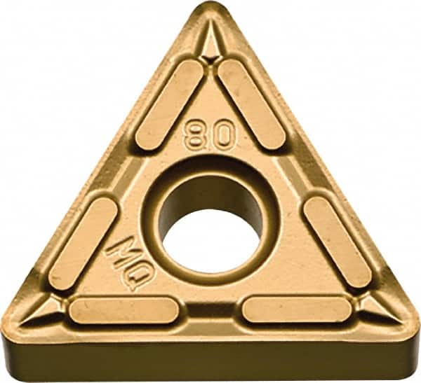 Kyocera - TNMG332 MQ Grade SW05 Carbide Turning Insert - Uncoated, 60° Triangle, 3/8" Inscr Circle, 3/16" Thick, 1/32" Corner Radius - Americas Industrial Supply