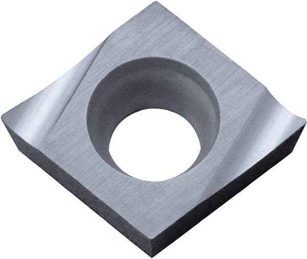 Kyocera - CCGT430.5 A3 Grade KW10 Carbide Turning Insert - Uncoated, 80° Diamond, 1/2" Inscr Circle, 3/16" Thick, 0.008" Corner Radius - Americas Industrial Supply