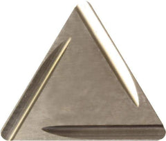 Kyocera - TPGR322 C Grade PV720 Cermet Turning Insert - TiCN (Megacoat Nano) Finish, 60° Triangle, 3/8" Inscr Circle, 1/8" Thick, 1/32" Corner Radius - Americas Industrial Supply