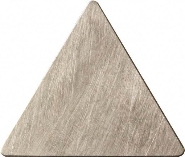 Kyocera - TPG321 Grade KW10 Carbide Turning Insert - Uncoated, 60° Triangle, 3/8" Inscr Circle, 1/8" Thick, 1/64" Corner Radius - Americas Industrial Supply