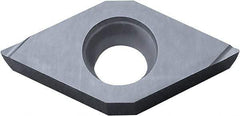 Kyocera - DCGT21.50.5 F Grade KW10 Carbide Turning Insert - Uncoated, 55° Diamond, 1/4" Inscr Circle, 3/32" Thick, 0.008" Corner Radius - Americas Industrial Supply
