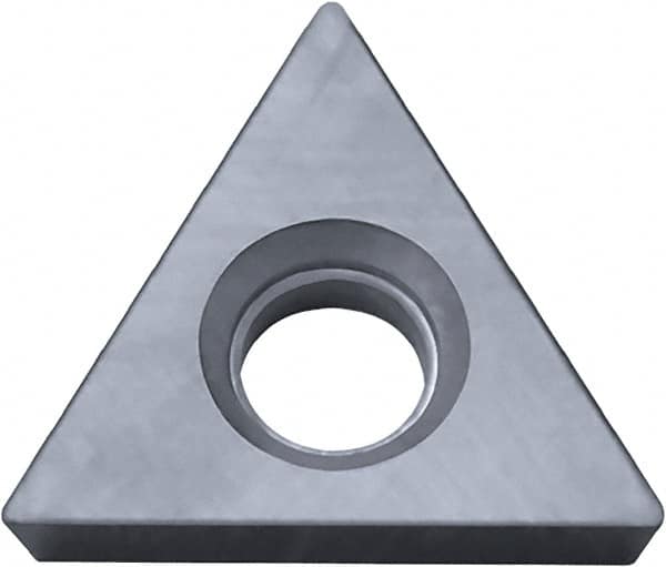 Kyocera - TPGB322 Grade KW10 Carbide Turning Insert - Uncoated, 60° Triangle, 3/8" Inscr Circle, 1/8" Thick, 1/32" Corner Radius - Americas Industrial Supply