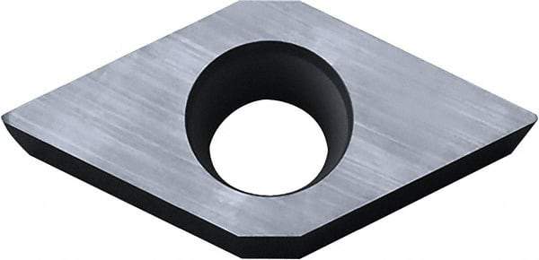Kyocera - DCGW32.51 Grade KW10 Carbide Turning Insert - Uncoated, 55° Diamond, 3/8" Inscr Circle, 5/32" Thick, 1/64" Corner Radius - Americas Industrial Supply