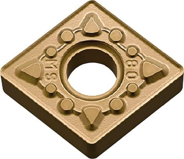 Kyocera - CNMG432 MS Grade CA6515 Carbide Turning Insert - TiCN/Al2O3/TiN Finish, 80° Diamond, 1/2" Inscr Circle, 3/16" Thick, 1/32" Corner Radius - Americas Industrial Supply