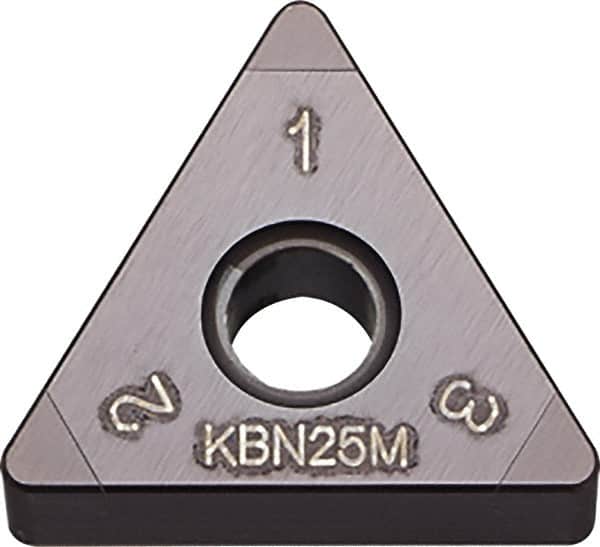 Kyocera - TNGA331 Grade KBN05M CBN Turning Insert - Megacoat Finish, 60° Triangle, 3/8" Inscr Circle, 3/16" Thick, 1/64" Corner Radius - Americas Industrial Supply