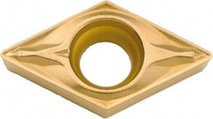 Kyocera - DCMX32.51 WP Grade CA515 Carbide Turning Insert - TiCN/Al2O3/TiN Finish, 55° Diamond, 3/8" Inscr Circle, 5/32" Thick, 1/64" Corner Radius - Americas Industrial Supply