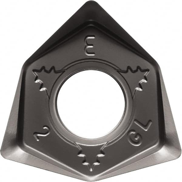Kyocera - WNEU080608 GL Grade PR1535 Carbide Milling Insert - Megacoat Nano Finish, 6.65mm Thick, 0.8mm Corner Radius - Americas Industrial Supply