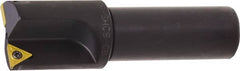 Kyocera - 0.609 Inch Diameter, Interchangeable Pilot, Weldon Flat 3/4 Inch Shank Diameter, 1 Insert, Indexable Counterbore - 2.9 Inch Overall Length, TCMT 18151 Insert - Americas Industrial Supply