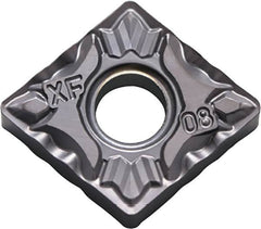 Kyocera - CNMG431 XF Grade PV720 Cermet Turning Insert - TiCN (Megacoat Nano) Finish, 80° Diamond, 1/2" Inscr Circle, 3/16" Thick, 1/64" Corner Radius - Americas Industrial Supply