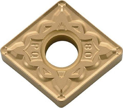 Kyocera - CNMG432 PQ Grade CA530 Carbide Turning Insert - TiCN/Al2O3/TiN Finish, 80° Diamond, 1/2" Inscr Circle, 3/16" Thick, 1/32" Corner Radius - Americas Industrial Supply