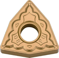 Kyocera - WNMG433 PQ Grade CA515 Carbide Turning Insert - TiCN/Al2O3/TiN Finish, 80° Trigon, 1/2" Inscr Circle, 3/16" Thick, 3/64" Corner Radius - Americas Industrial Supply