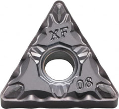 Kyocera - TNMG331 XF Grade PV720 Cermet Turning Insert - TiCN (Megacoat Nano) Finish, 60° Triangle, 3/8" Inscr Circle, 3/16" Thick, 1/64" Corner Radius - Americas Industrial Supply