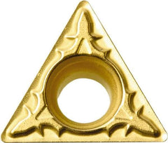 Kyocera - TPMT222 XP Grade CA510 Carbide Turning Insert - TiCN/Al2O3/TiN Finish, 60° Triangle, 1/4" Inscr Circle, 1/8" Thick, 1/32" Corner Radius - Americas Industrial Supply