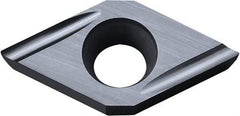 Kyocera - DCGT32.51 U Grade PV720 Cermet Turning Insert - TiCN (Megacoat Nano) Finish, 55° Diamond, 3/8" Inscr Circle, 5/32" Thick, 1/64" Corner Radius - Americas Industrial Supply