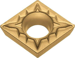 Kyocera - CPMT322 XP Grade CA510 Carbide Turning Insert - TiCN/Al2O3/TiN Finish, 80° Diamond, 3/8" Inscr Circle, 1/8" Thick, 1/32" Corner Radius - Americas Industrial Supply