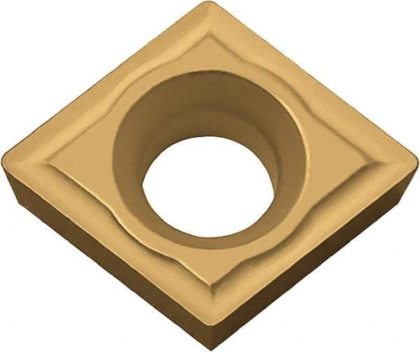 Kyocera - CPMH321 Grade KPD001 Polycrystalline Diamond (PCD) Turning Insert - Uncoated, 80° Diamond, 3/8" Inscr Circle, 1/8" Thick, 1/64" Corner Radius - Americas Industrial Supply
