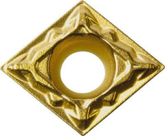 Kyocera - CPMT322 PP Grade CA525 Carbide Turning Insert - TiCN/Al2O3/TiN Finish, 80° Diamond, 3/8" Inscr Circle, 1/8" Thick, 1/32" Corner Radius - Americas Industrial Supply