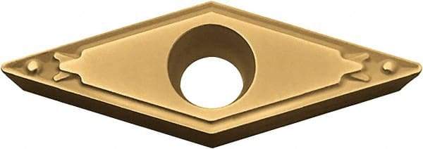 Kyocera - VBMT331 HQ Grade CA510 Carbide Turning Insert - TiCN/Al2O3/TiN Finish, 35° Diamond, 3/8" Inscr Circle, 3/16" Thick, 1/64" Corner Radius - Americas Industrial Supply
