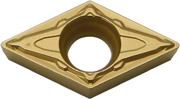 Kyocera - DCMT32.51 PP Grade PR1225 Carbide Turning Insert - Megacoat Finish, 55° Diamond, 3/8" Inscr Circle, 5/32" Thick, 1/64" Corner Radius - Americas Industrial Supply