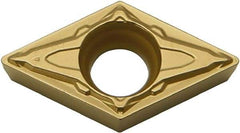 Kyocera - DCMT32.52 PP Grade CA530 Carbide Turning Insert - TiCN/Al2O3/TiN Finish, 55° Diamond, 3/8" Inscr Circle, 5/32" Thick, 1/32" Corner Radius - Americas Industrial Supply