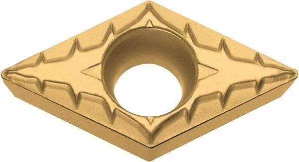 Kyocera - DCMT32.51 XP Grade CA515 Carbide Turning Insert - TiCN/Al2O3/TiN Finish, 55° Diamond, 3/8" Inscr Circle, 5/32" Thick, 1/64" Corner Radius - Americas Industrial Supply