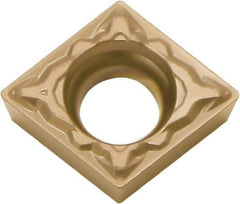 Kyocera - CCMT21.51 PP Grade CA530 Carbide Turning Insert - TiCN/Al2O3/TiN Finish, 80° Diamond, 1/4" Inscr Circle, 3/32" Thick, 1/64" Corner Radius - Americas Industrial Supply