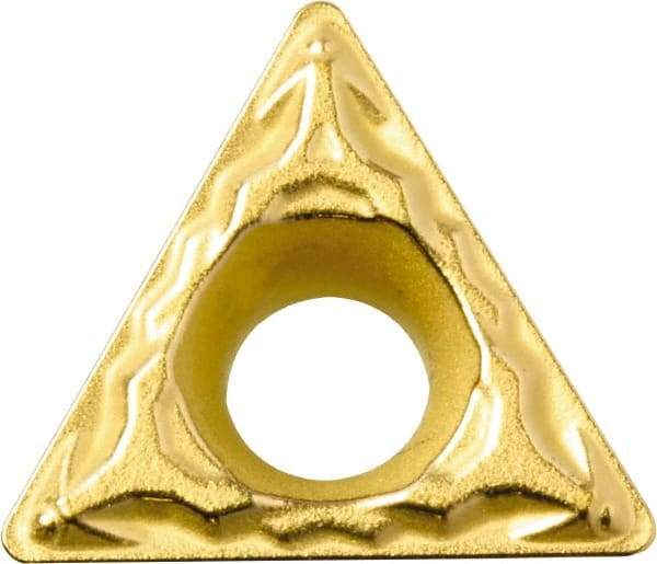 Kyocera - TPMT220.5 PP Grade CA515 Carbide Turning Insert - TiCN/Al2O3/TiN Finish, 60° Triangle, 1/4" Inscr Circle, 1/8" Thick, 0.008" Corner Radius - Americas Industrial Supply