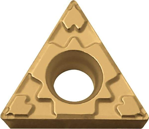 Kyocera - TPMT222 GP Grade TN60 Cermet Turning Insert - Uncoated, 60° Triangle, 1/4" Inscr Circle, 1/8" Thick, 1/32" Corner Radius - Americas Industrial Supply