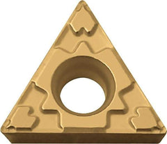 Kyocera - TPMT221 GP Grade CA510 Carbide Turning Insert - TiCN/Al2O3/TiN Finish, 60° Triangle, 1/4" Inscr Circle, 1/8" Thick, 1/64" Corner Radius - Americas Industrial Supply