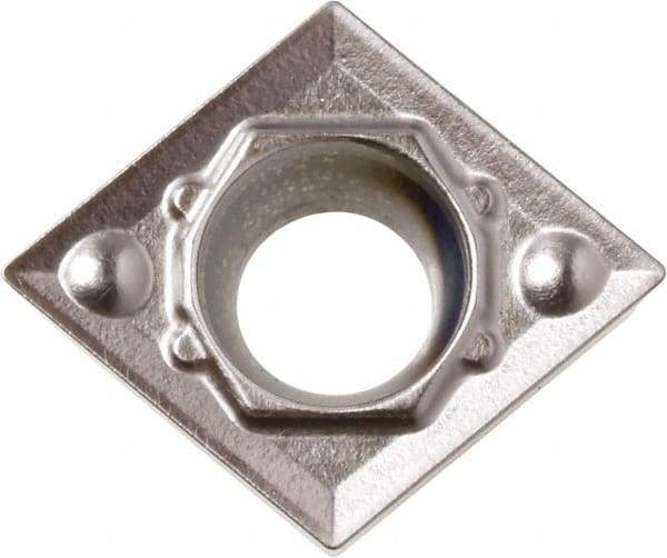 Kyocera - CCMT32.50.5 HQ Grade CA6525 Carbide Turning Insert - TiCN/Al2O3/TiN Finish, 80° Diamond, 3/8" Inscr Circle, 5/32" Thick, 0.008" Corner Radius - Americas Industrial Supply
