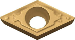 Kyocera - DCMT21.52 HQ Grade TN60 Cermet Turning Insert - Uncoated, 55° Diamond, 1/4" Inscr Circle, 3/32" Thick, 1/32" Corner Radius - Americas Industrial Supply