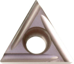 Kyocera - TCET220.5 USF Grade PR930 Carbide Turning Insert - TiCN Finish, 60° Triangle, 1/4" Inscr Circle, 1/8" Thick, 0.008" Corner Radius - Americas Industrial Supply