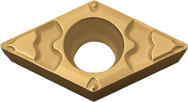 Kyocera - DCMT21.50.5 GP Grade CA525 Carbide Turning Insert - TiCN/Al2O3/TiN Finish, 55° Diamond, 1/4" Inscr Circle, 3/32" Thick, 0.008" Corner Radius - Americas Industrial Supply