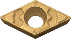 Kyocera - DCMT21.50.5 GP Grade CA525 Carbide Turning Insert - TiCN/Al2O3/TiN Finish, 55° Diamond, 1/4" Inscr Circle, 3/32" Thick, 0.008" Corner Radius - Americas Industrial Supply