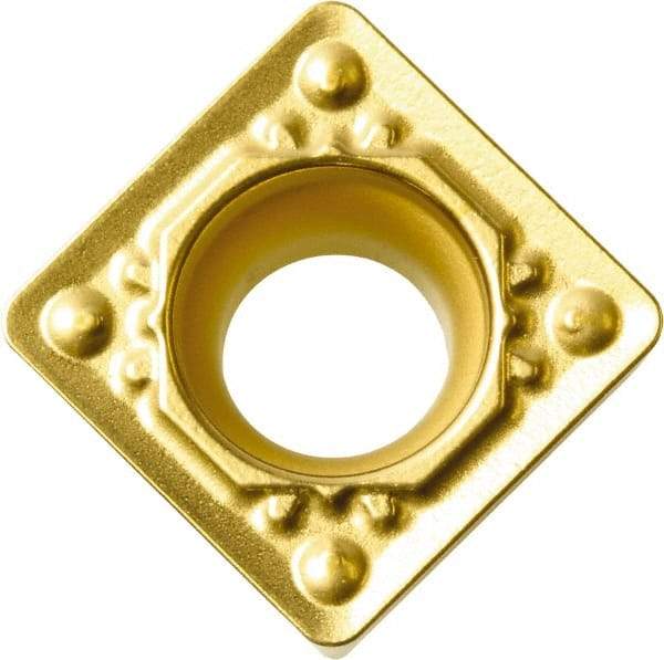 Kyocera - SCMT32.51 HQ Grade CA515 Carbide Turning Insert - TiCN/Al2O3/TiN Finish, 90° Square, 3/8" Inscr Circle, 5/32" Thick, 1/64" Corner Radius - Americas Industrial Supply