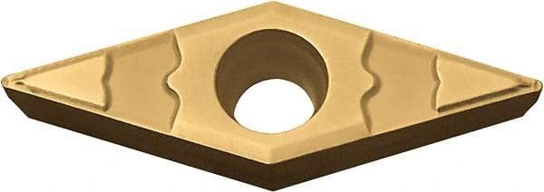 Kyocera - VBMT221 GP Grade PV720 Cermet Turning Insert - TiCN (Megacoat Nano) Finish, 35° Diamond, 1/4" Inscr Circle, 1/8" Thick, 1/64" Corner Radius - Americas Industrial Supply