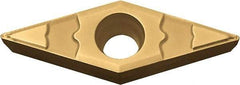 Kyocera - VBMT221 GP Grade PV720 Cermet Turning Insert - TiCN (Megacoat Nano) Finish, 35° Diamond, 1/4" Inscr Circle, 1/8" Thick, 1/64" Corner Radius - Americas Industrial Supply