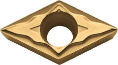 Kyocera - DCMT32.52 XQ Grade CA515 Carbide Turning Insert - TiCN/Al2O3/TiN Finish, 55° Diamond, 3/8" Inscr Circle, 5/32" Thick, 1/32" Corner Radius - Americas Industrial Supply