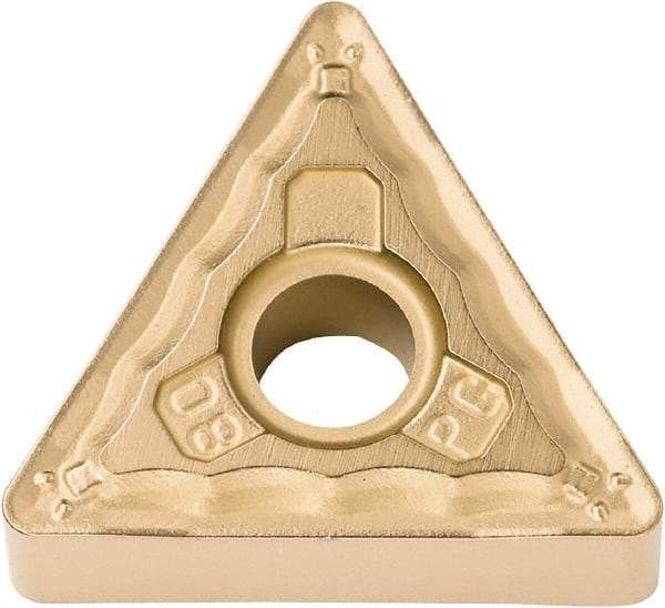 Kyocera - TNMG332 GP Grade PV720 Cermet Turning Insert - TiCN (Megacoat Nano) Finish, 60° Triangle, 3/8" Inscr Circle, 3/16" Thick, 1/32" Corner Radius - Americas Industrial Supply