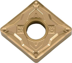 Kyocera - CNMG432 PP Grade CA515 Carbide Turning Insert - TiCN/Al2O3/TiN Finish, 80° Diamond, 1/2" Inscr Circle, 3/16" Thick, 1/32" Corner Radius - Americas Industrial Supply